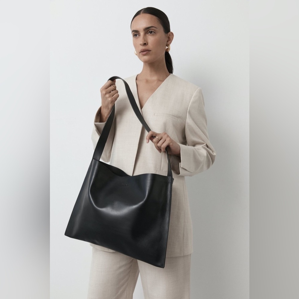 St. Agni Black Moon Leather Shoulder Bag